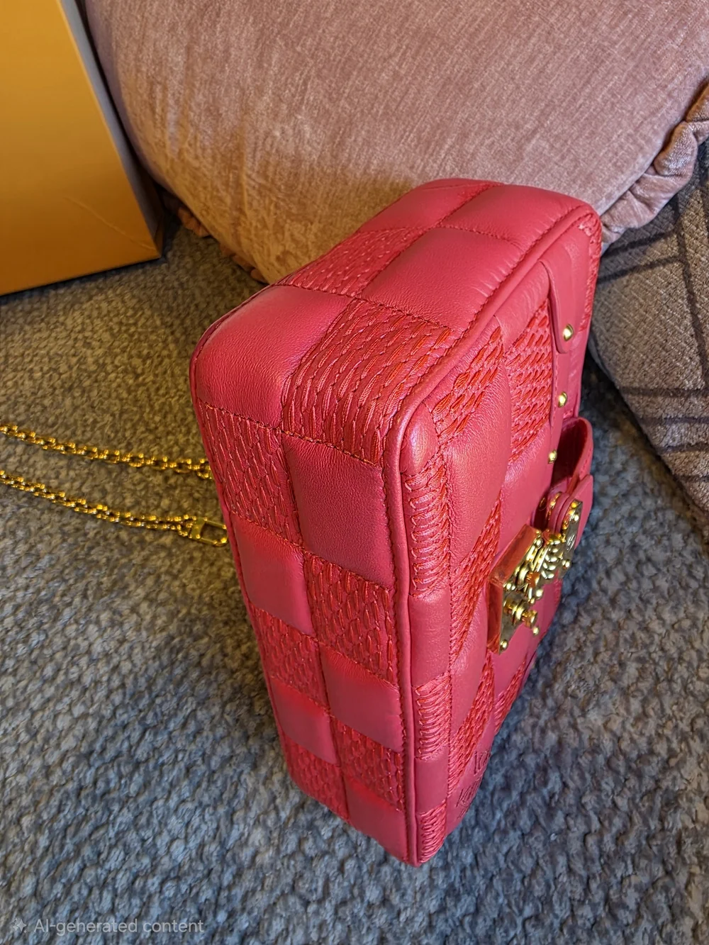 Louis Vuitton Pink Troca Quilted Damier Convertible Camera Bag